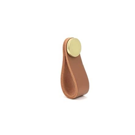 Code 201827 - Cuir beige / pastille dorée