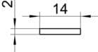 Code 001050 - Gâche de tringle plate