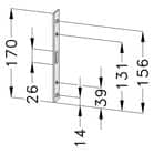 Code 001320 - Gâche de pêne cylindrique plate réversible réglable par excentrique