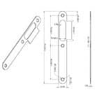 Code 002636 - Gâche têtière inox pour serrure 519