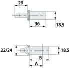 Code 002800 - Serrure 3 points pêne dormant et rouleau 6374 pênes basculant long
