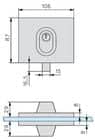Code 002898 - Serrure basse 1358 pour porte verre