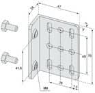 Code 003780 - Équerre de gâche pour serrure de porte de garage