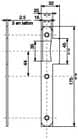 Code 004403 - Gâche plate pour serrure D 450