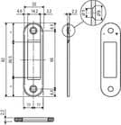 Code 006241 - Têtière pour gâche Easy-Matic réglable