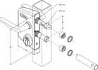 Code 008439 - Serrure de portail industriel LC