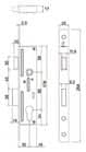 Code 008950 - Serrure 1 point aluminium / métal 728