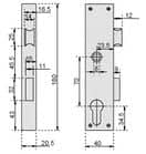 Code 011046 - Serrure à plaquer cylindre européen série 11