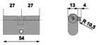 Code 017213 - Cylindre ovale