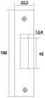 Code 017486 - Gâche platine zingué