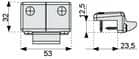Code 019124 - Gâche réglable pour profil pvc
