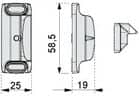 Code 019145 - Gâche réglable pour profil métallique, bois ou aluminium