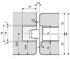Code 019369 - Gâche Minimal ronde