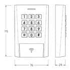 Code 020339 - Clavier à code / Lecteur RFID rectangulaire