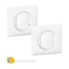 Code 020676 - Kit 1 interrupteur sans fil sans pile + 1 interrupteur filaire
