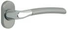 Code 064179 - Béquille double laiton / alu Bergen sur rosace ovale