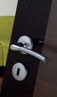 Code 064179 - Béquille double laiton / alu Bergen sur rosace ovale