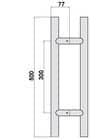 Code 065075 - Poignée de tirage Marion inclinée inox 304