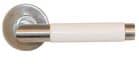 Code 072121 - Béquille double inox et porcelaine sur rosace