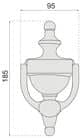 Code 072177 - Marteau de porte laiton