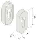 Code 072212 - Rosace ovale inox