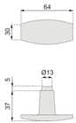 Code 072744 - Bouton double aluminium