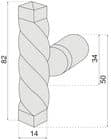Code 073059 - Bouton double armorique