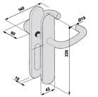Code 074102 - Ensemble inox sur plaque Ela 44