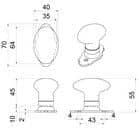 Code 075516 - Bouton porcelaine sur platine