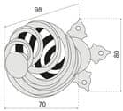 Code 075684 - Bouton de chaînette