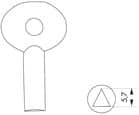 Code 080899 - Clé pour cadenas d'artillerie
