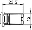 Code 092043 - Crémone têtière F15 cote D fixe ajustable à panneton