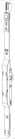 Code 095228 - Crémone bidirectionnelle F7,5 cote D fixe ajustable