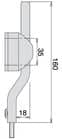 Code 096166 - Embout dévoyé DS5409 18 mm