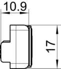 Code 097475 - Verrou semi-fixe à levier en applique Euronut 7/8 x 4 mm