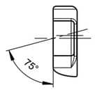 Code 099484 - GÂCHE BOIS - JEU DE 12 MM - EN APPLIQUE - FEUILLURE 24 X 8 MM - A13
