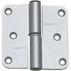 Code 101589 - Paumelles 80/80A bouts ronds 80x80 mm, gauche - Aluminium argent EV1