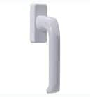 Code 101678 - Bouton de fenêtre CORTINA aluminium 029/U26 : carré 7 dép. 30 mm avec vis - Aspect inox F9