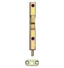 Code 101679 - Verrous à onglet 120 avec gâche 120110 : long. 110 cm, larg 13 mm, pêne Ø 6 mm - Zingué