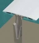 Code 121059 - Clipet double pour couvre joints à bords en biseau