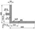 Code 122263 - Penture équerre