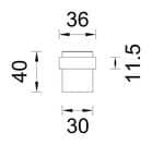 Code 122634 - Butoir design Minéral