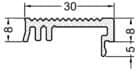 Code 123257 - Pièce d'appui de finition des seuils WESER 20 TI