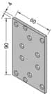 Code 123299 - Plaque pour pied de dormant