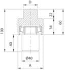 Code 125720 - Pivot inférieur 89