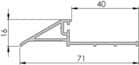 Code 126224 - Profil de seuil aluminium PG 16
