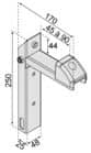 Code 136668 - Arrêt de grille réglable vertical