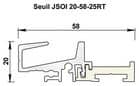 Code 139482 - Profil de seuil aluminium JSOI20-58-25RT
