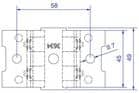 Code 140364 - Support enveloppant à visser au plafond 3634