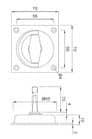 Code 140686 - Poignée cuvette à encastrer aluminium